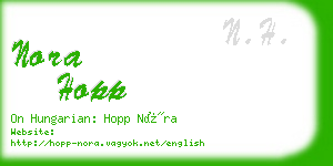 nora hopp business card